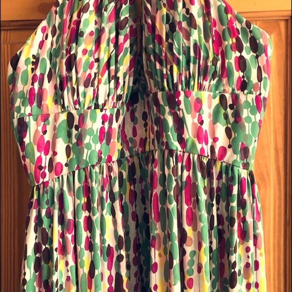 K.Jordan Modern Pattern Halter Maxi Dress